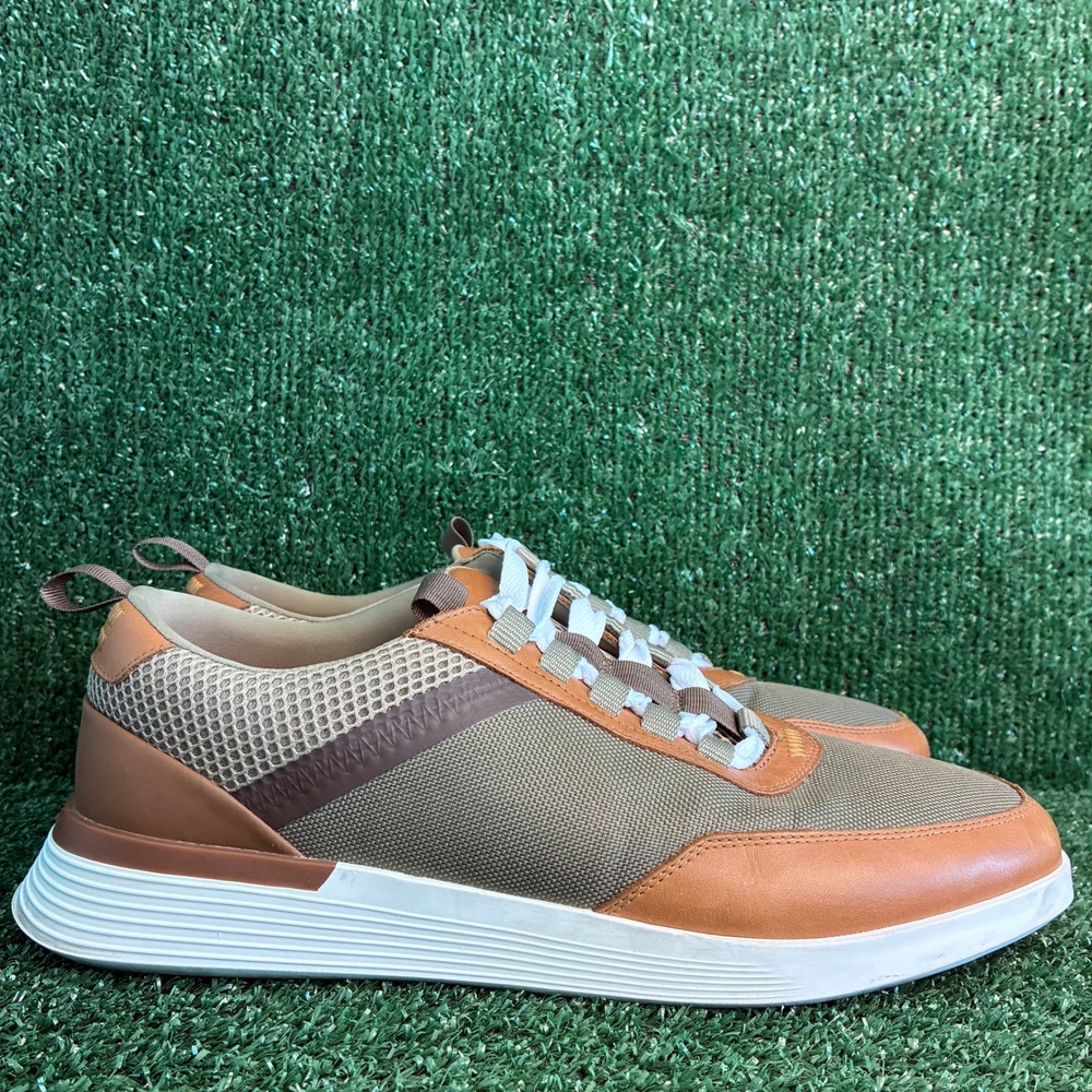 Wolf & Shepherd Crossover Victory Trainer Leather Mesh Sneakers Brown Mens 10.5